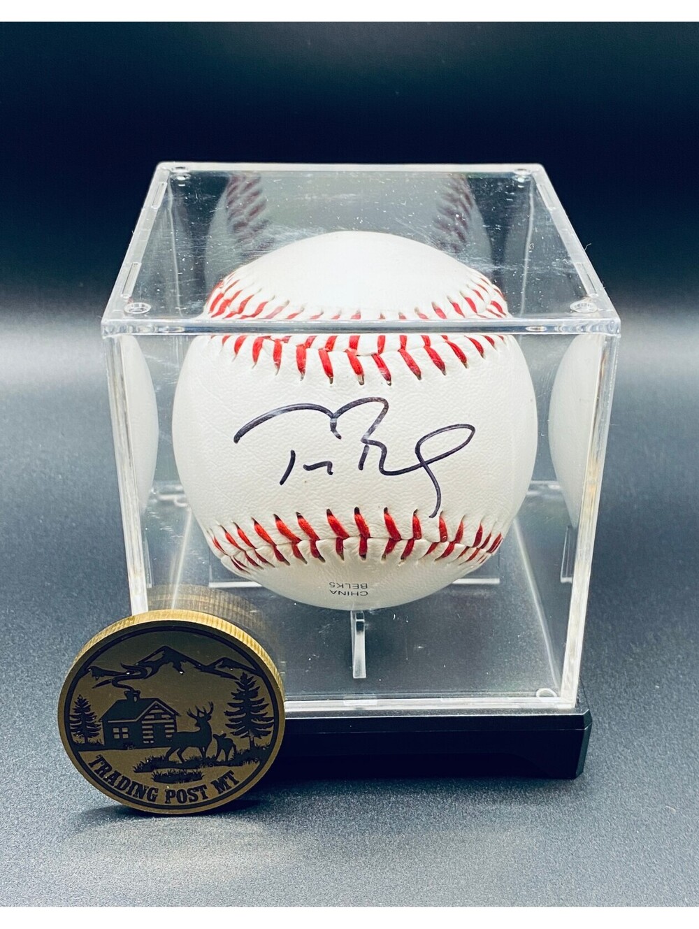 Tom Brady Signed Baseball In Case With COA (PC489572)